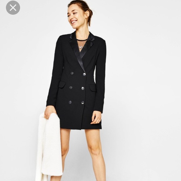 bershka pink blazer dress